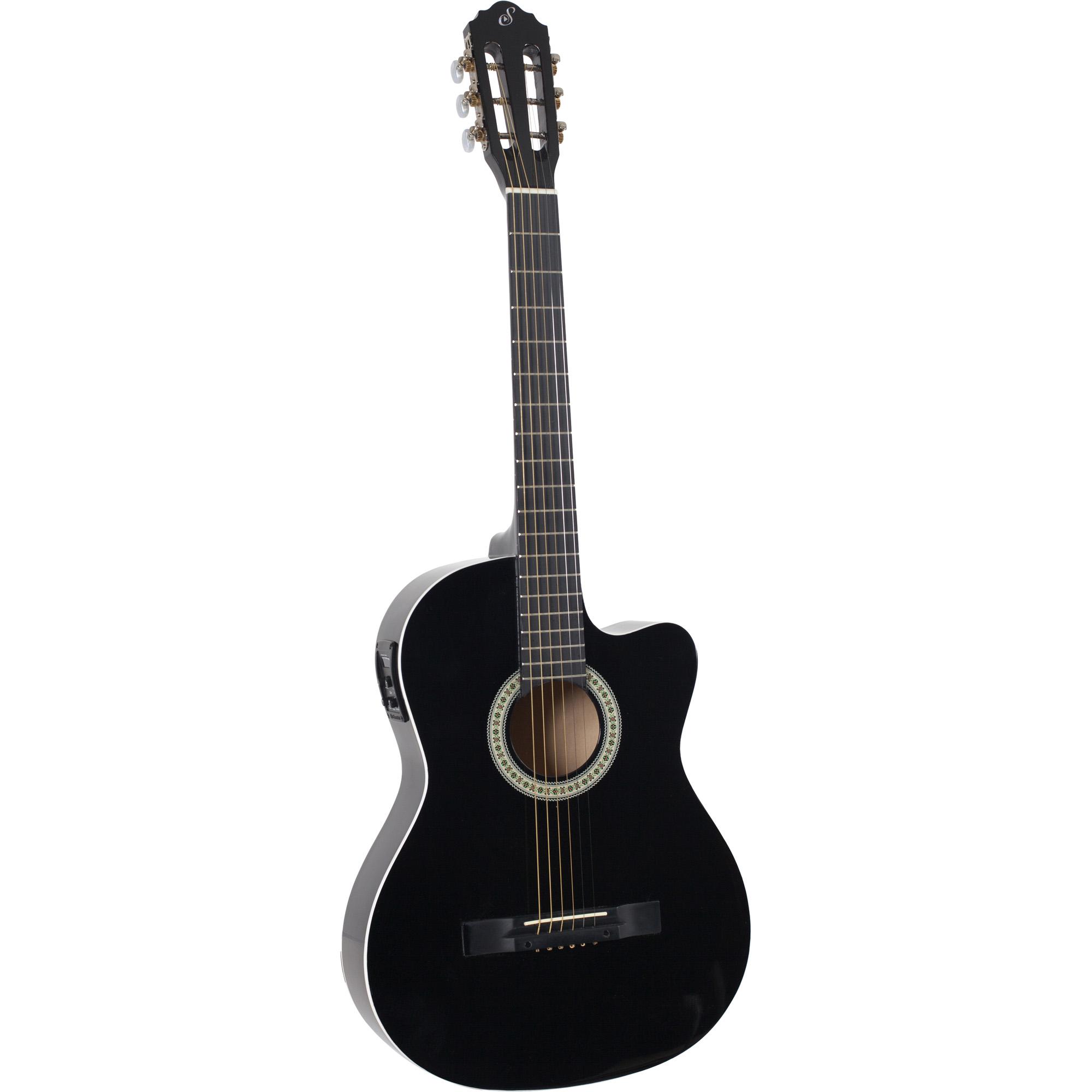 Violão Giannini Sf-14 Ceq Aço Preto Flat Eletroacústico 