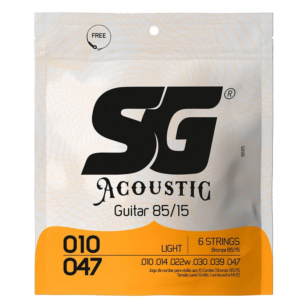 Corda sg 010 Aço Bronze 85/15 Para Violão 