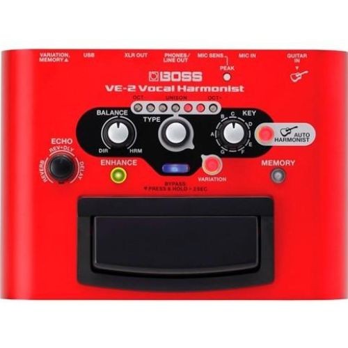 Pedal de Voz Boss Ve-2 Vocal Harmonist Com Harmonia, Reverb e Delay 