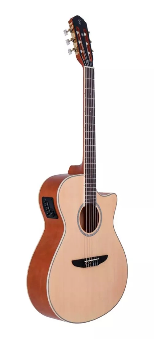 Violão Tagima Woodstock Tw27 Natural Satin Elétrico Nylon Afinador 