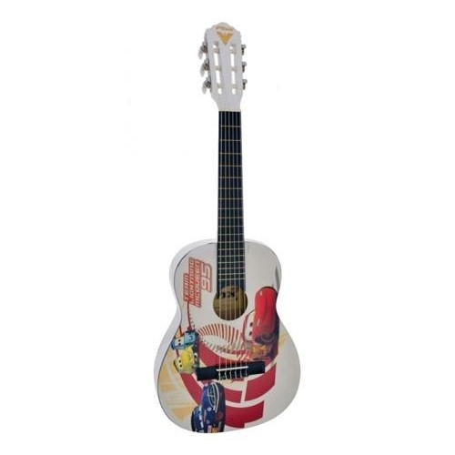 Violão Phx Infantil Disney Team Relâmpago Mcqueen Nylon Acústico Branco 