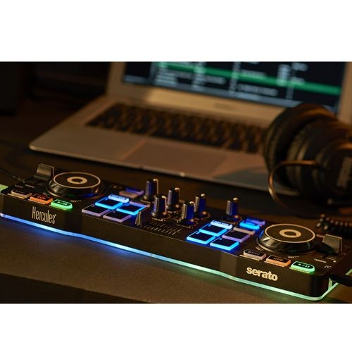 Controladora dj Hercules Djcontrol Starlight Serato dj Lite Rgb Compacta 