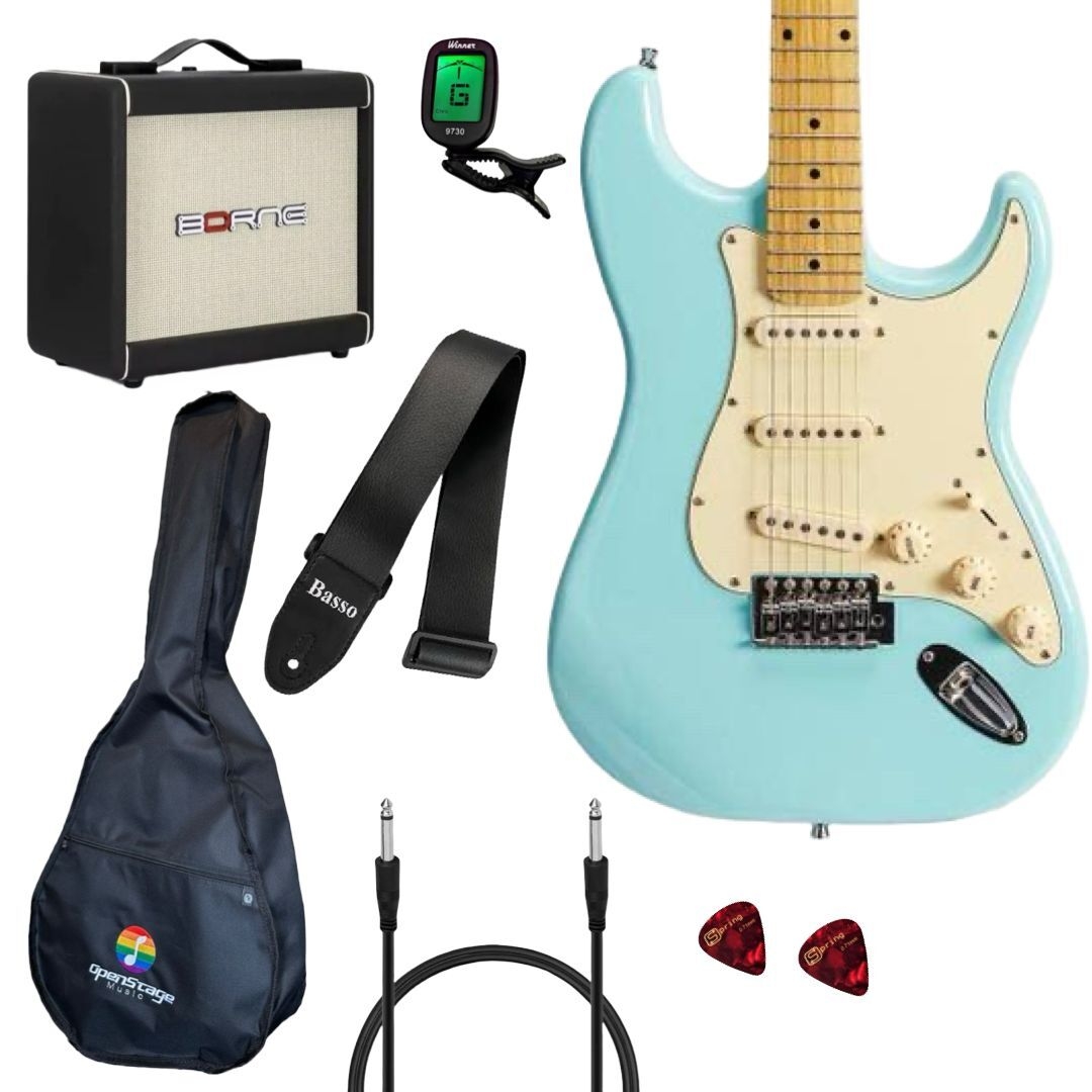 Kit Guitarra Amplificador| Capa| Afinador| Correia| Cabo| Palhetas 