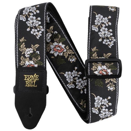 Correia Ernie Ball White Blossom Jacquard P05362 Para Guitarra e Baixo 