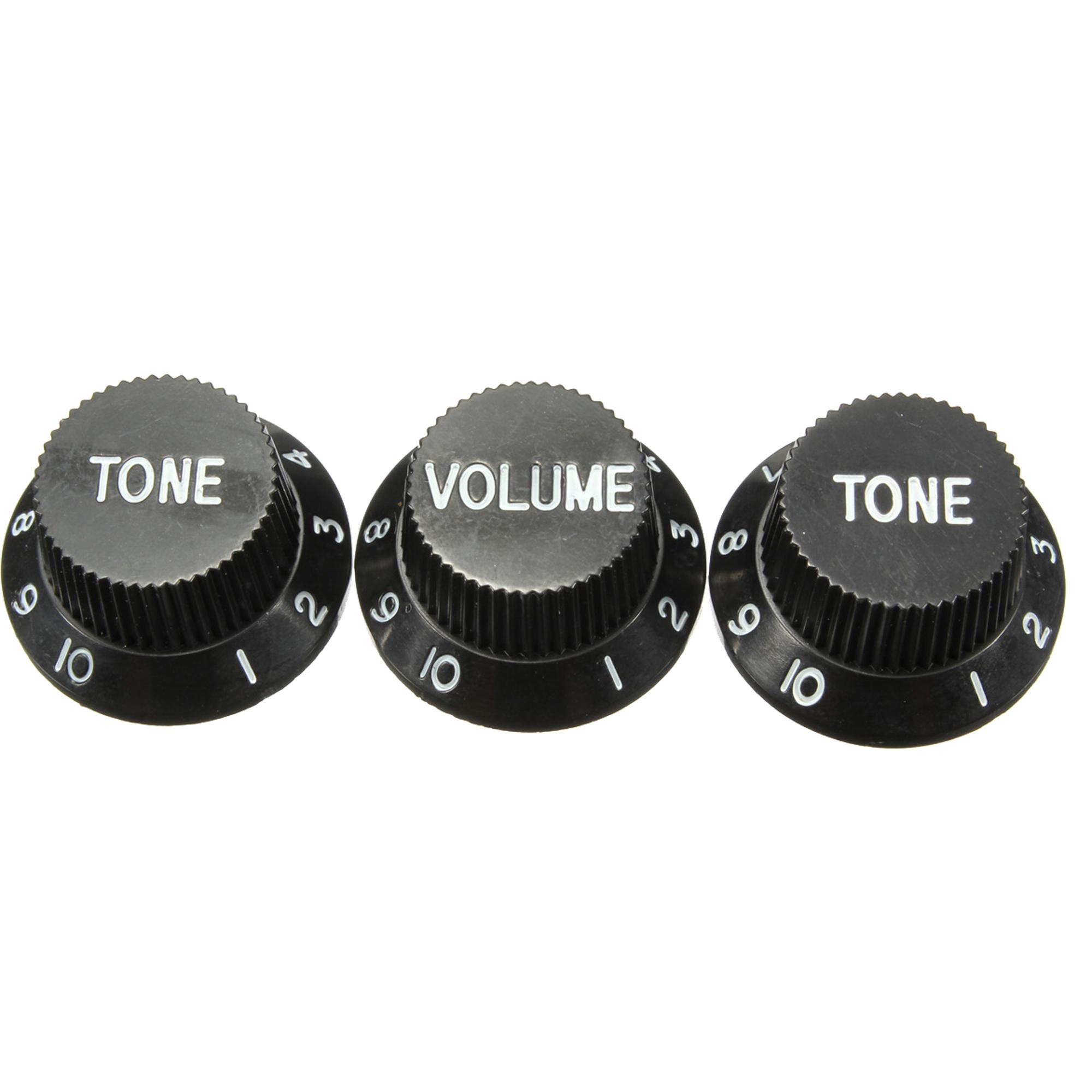 Set de Knobs Para Guitarra Stratocaster Vtt Preto Fender 