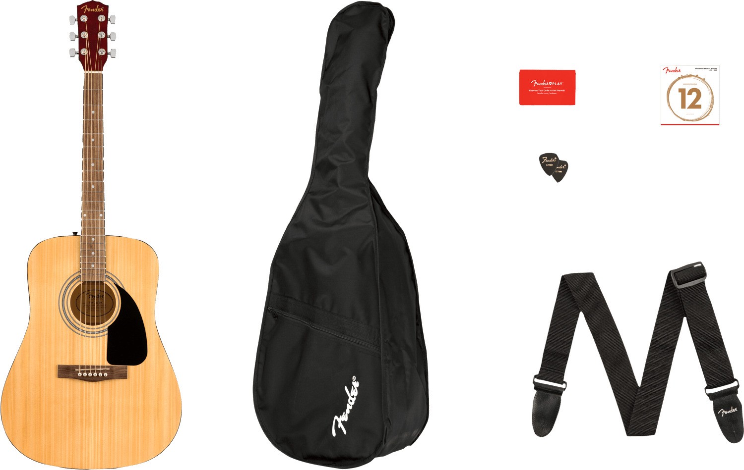 Violão Acústico Fa-115 Dreadnought Pack Sunburst - Fender 