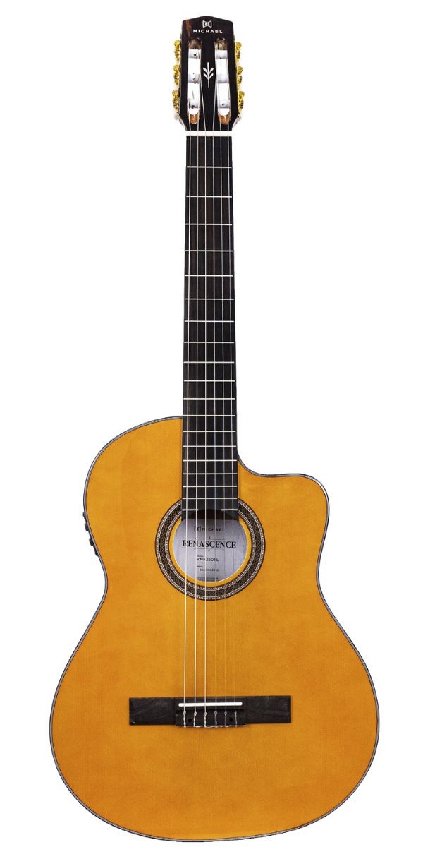 Violão Michael Vmr250fl Renascence Flat Nylon Elétrico Cutaway Com Bag Luxo 