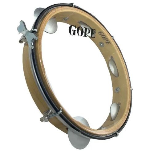 Pandeiro Gope 10" Madeira 7 Afinadores Pele Cristal 641pec 