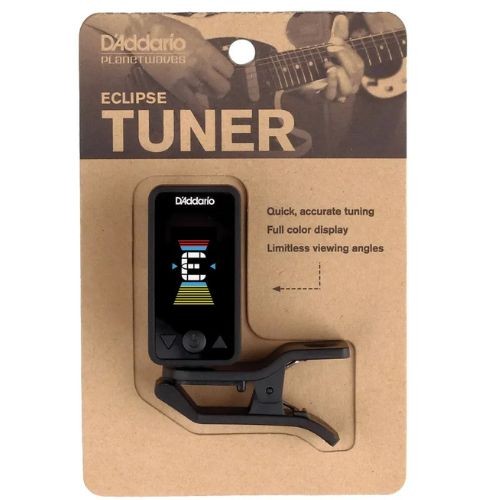 Afinador Clip D’addario Eclipse Preto Para Violão Guitarra e Baixo 