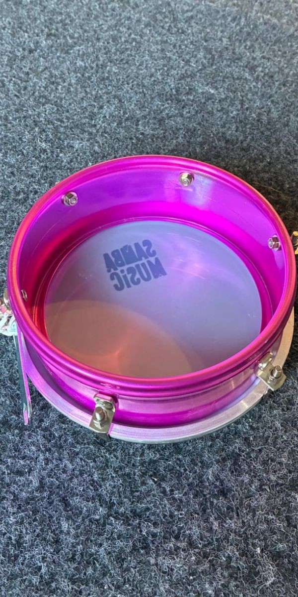 Tamborim Alumínio 6" Samba Music 55mm Rosa Tba-55-pk 