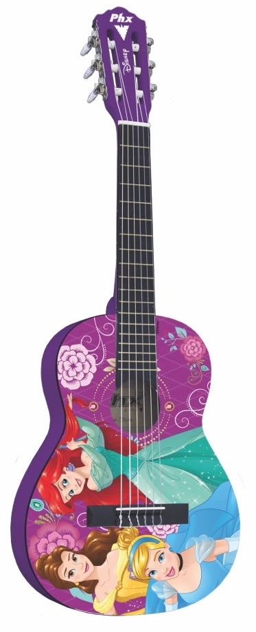 Violão Infantil Phx Disney Princesas Nylon Acústico Roxo 