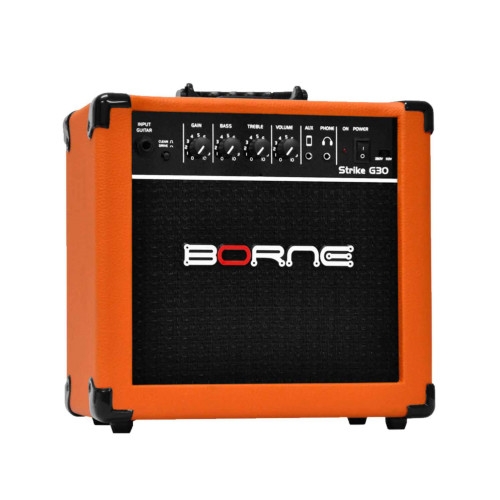 Combo Guitarra Borne Strike G30 Laranja 