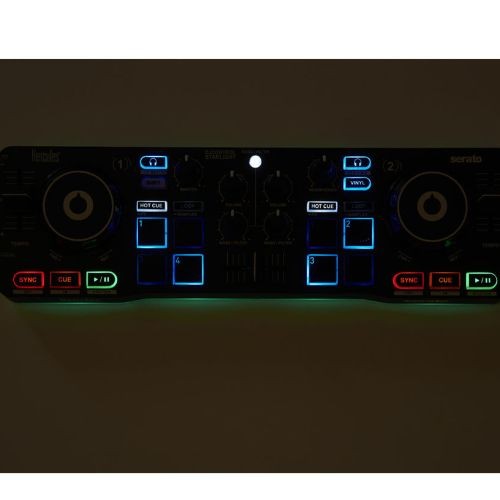 Controladora dj Hercules Djcontrol Starlight Serato dj Lite Rgb Compacta 