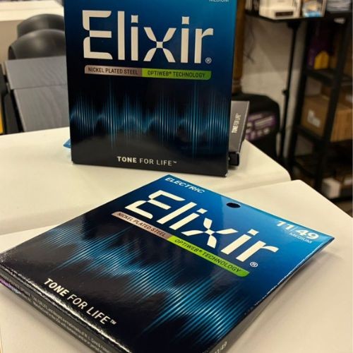 Encordoamento Elixir Guitarra 011 Optiweb Medium - 19102 