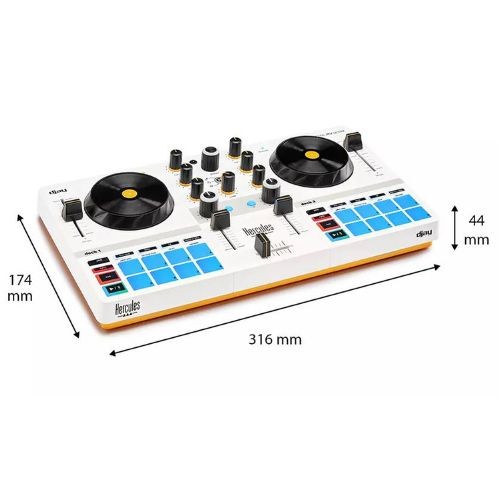 Controladora dj Hercules Djcontrol Mix Ultra Bluetooth Para Smartphone Com Djay 
