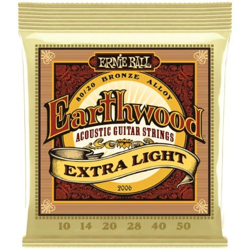 Encordoamento Violão Aço Ernie Ball Earthwood 80/20 Bronze 010-050 