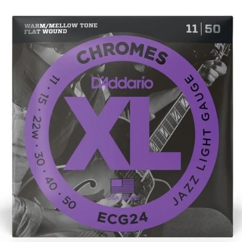 Encordoamento Para Guitarra 11-50 D'addario xl Chromes Ecg24 Flat 