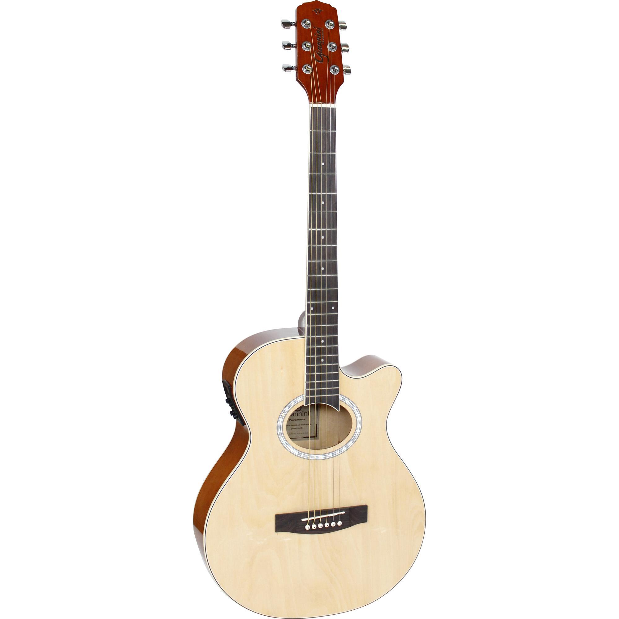 Violão Mini-jumbo Cutaway Aço Gsf-1d Natural Glossy Giannini 