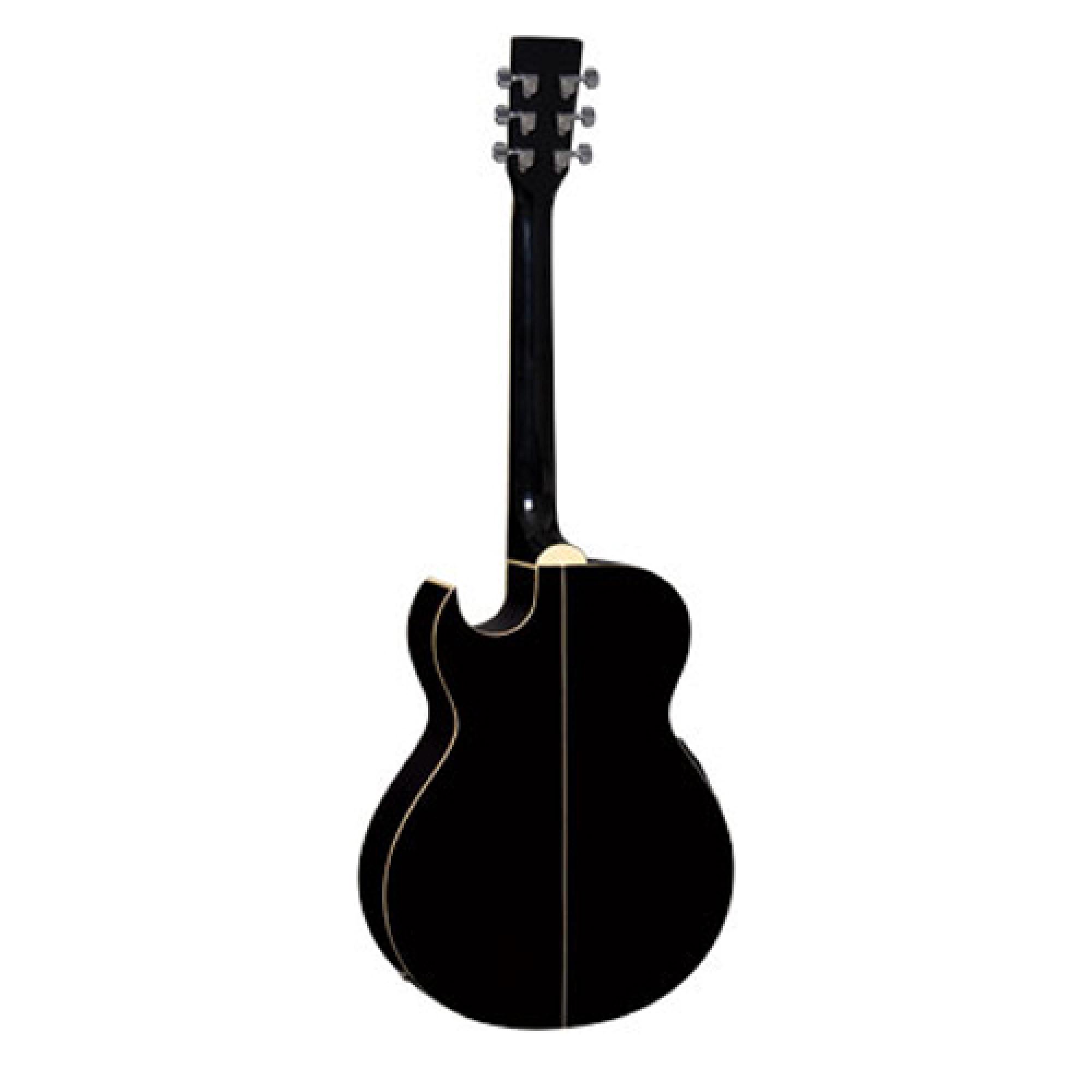 Violão Eletroacústico Mini Jumbo Aço Gl36-bk Preto Eagle 