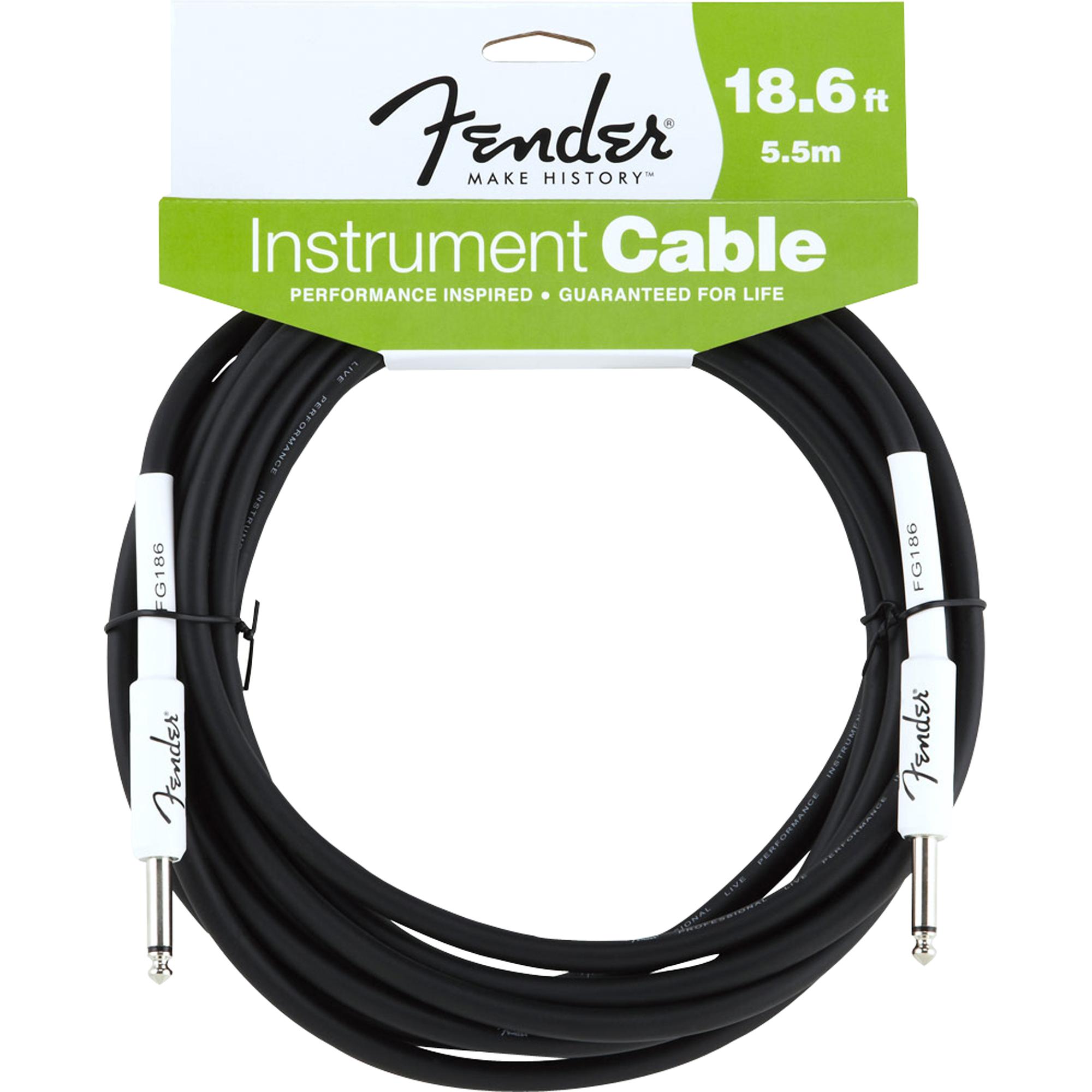 Cabo Para Instrumentos P10 x P10 5,5m Performance Series Preto Fender 