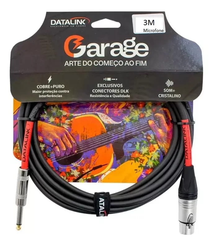 Cabo Xlr P10 Desbalanceado 3 m Datalink Garage 