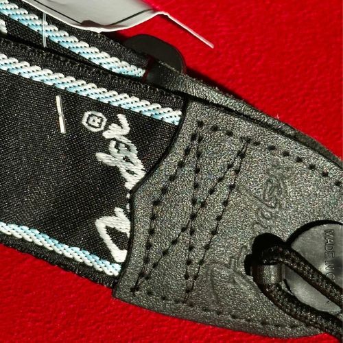 Correia Fender Monogrammed Strap Black Light Grey Blue 2” Para Guitarra Baixo e Violão 