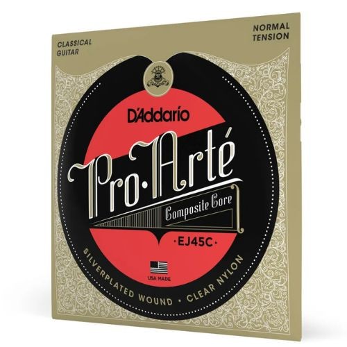 Encordoamento Violão Nylon D'addario Ej45c Pro-arté Composite Core Tensão Normal 