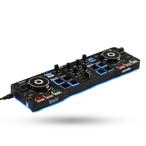 Controladora dj Hercules Djcontrol Starlight Serato dj Lite Rgb Compacta 
