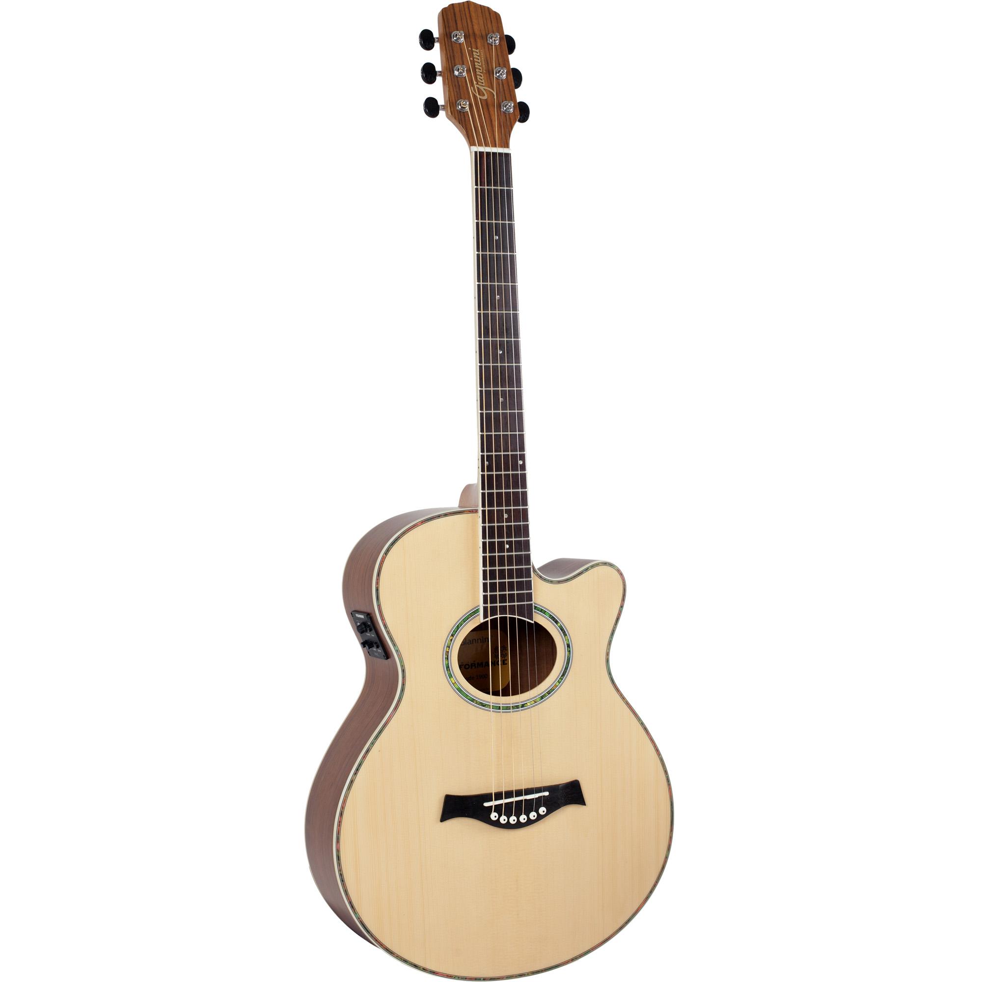 Violão Eletroacústico Mini Jumbo Cutaway Aço Gf-3r Ceq Natural Fosco Giannini 