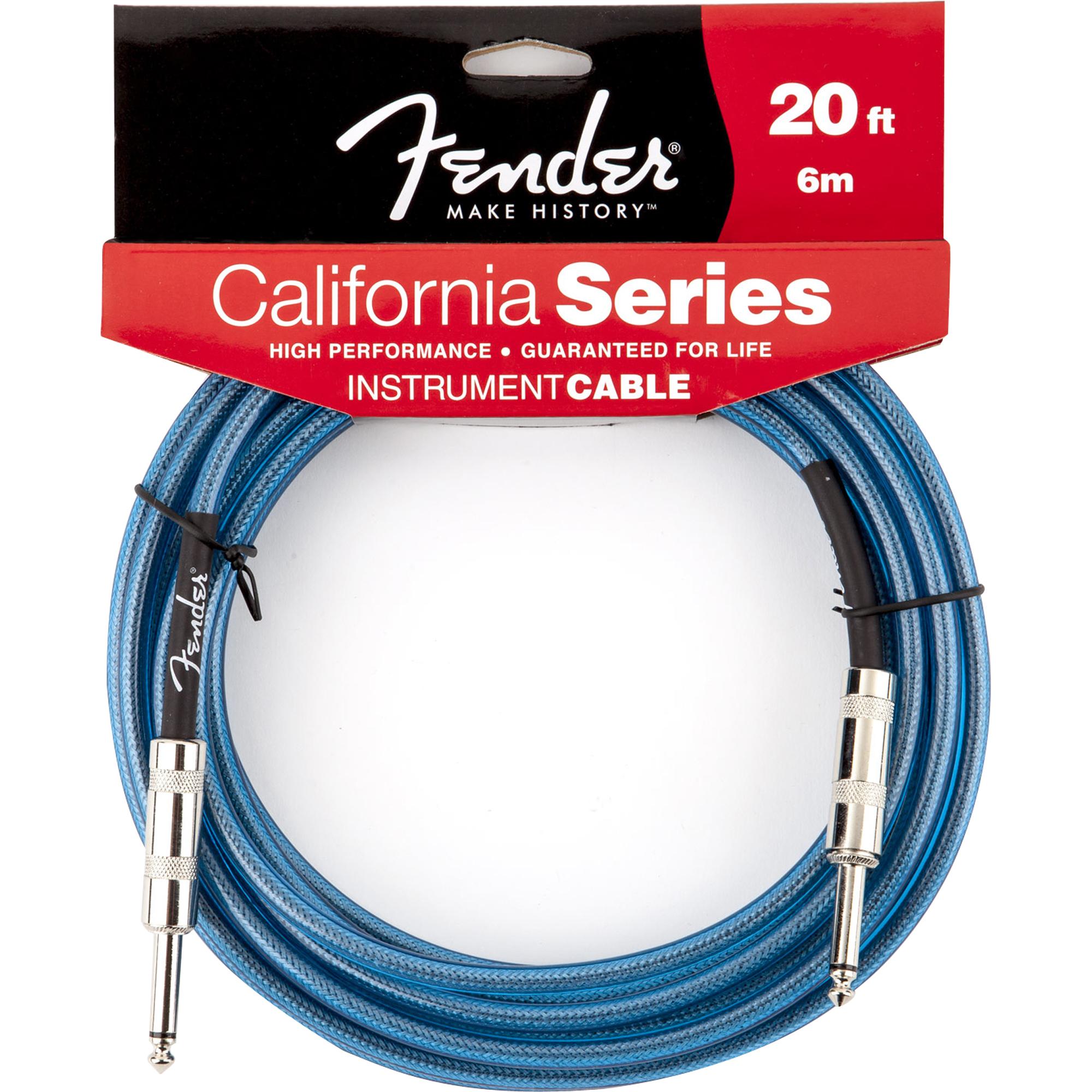 Cabo Para Instrumentos P10 x P10 6m California Series Azul Fender 