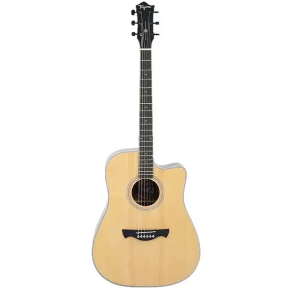 Violão Tagima Sunset eq Natural Solid Spruce Folk Cutaway Eletroacústico Com Bag 