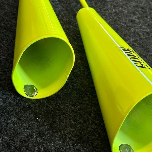 Agogô Duplo Gope Luminix Amarelo 678xa Profissional Com Baqueta 