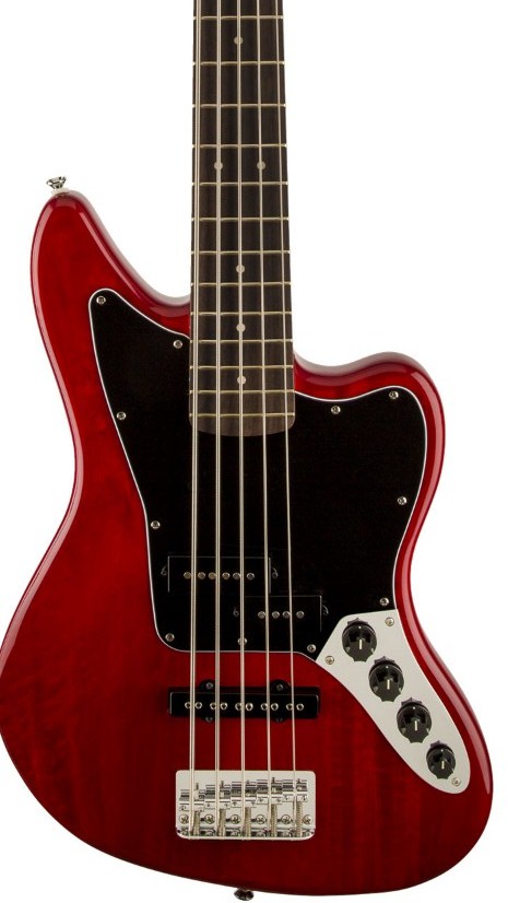 Baixo Fender Squier 5 Cordas Vintage Mod Jaguar Bass 538 Red 