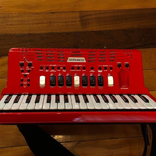 Acordeon Digital Roland Fr-4x V-accordion Midi 37 Teclas 120 Baixos 