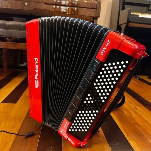 Acordeon Digital Roland Fr-4x V-accordion Midi 37 Teclas 120 Baixos 
