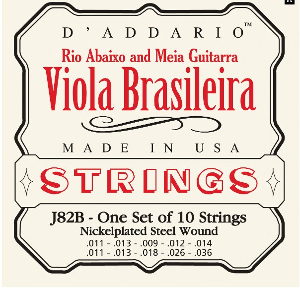 Encordoamento D'addario Viola Brasileira Rio - Ej82b         