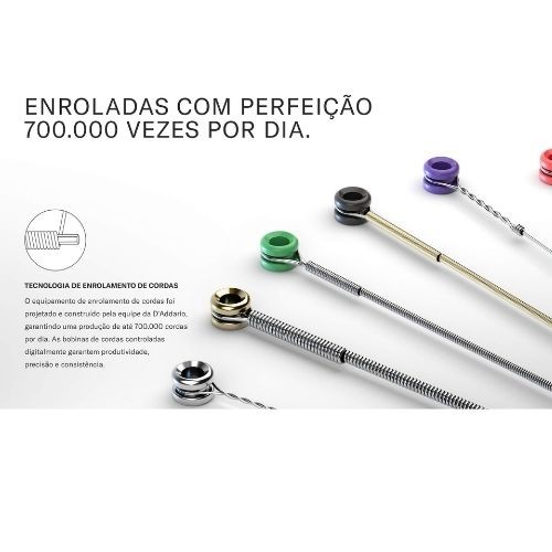 Encordoamento Para Violão Aço 12-53 Semi-flat D'addario Flat Tops Phosphor Bronze Eft16 