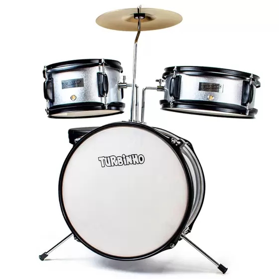 Bateria Infantil 14" Prata Turbinho 