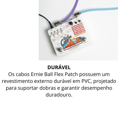Cabo Para Pedal Ernie Ball  Flex Patch 60cm Azul P06458 