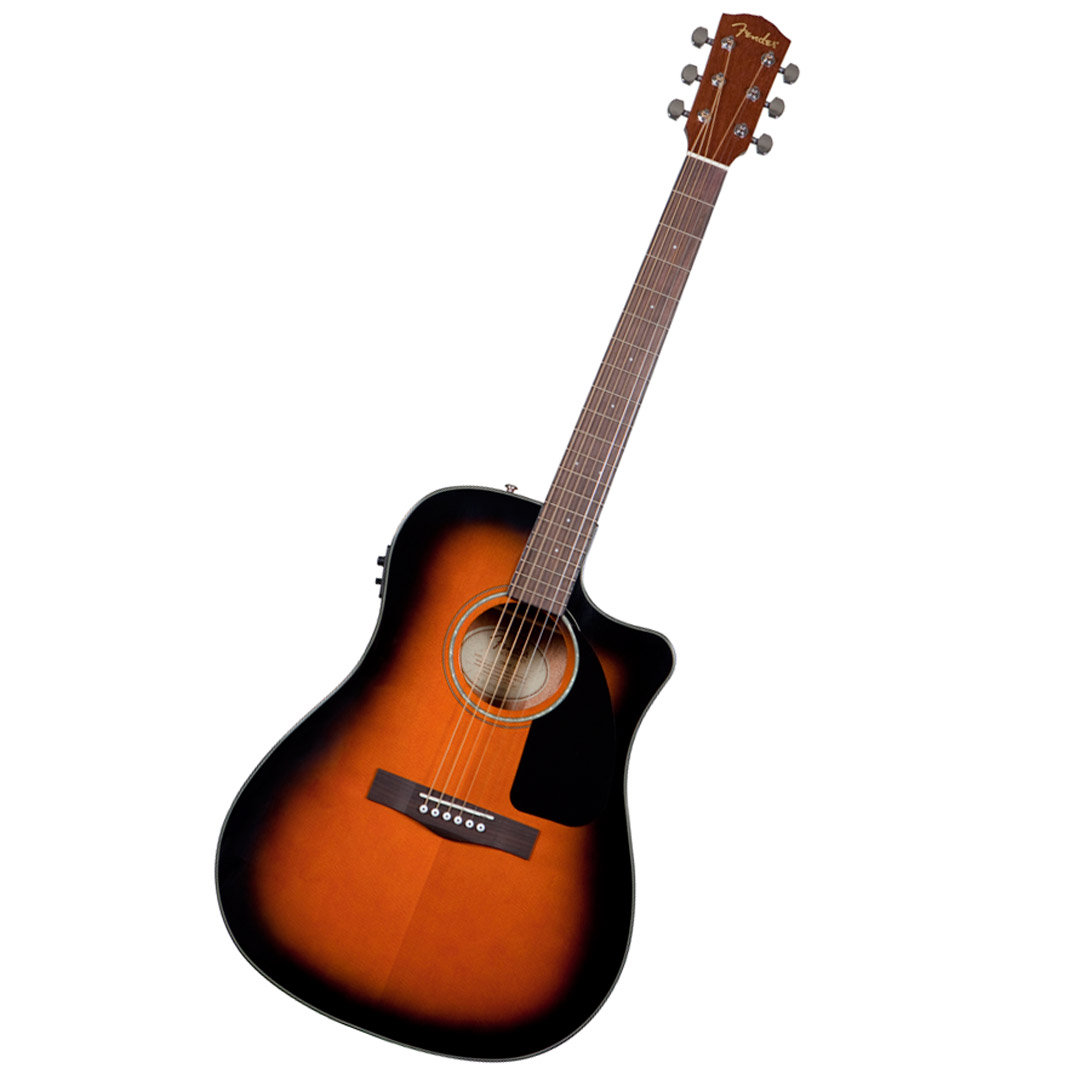 Violão Aço Fender Elétricoacustico Dreadnought cd 60 ce Cutaway 096136 Brown Sunburst  