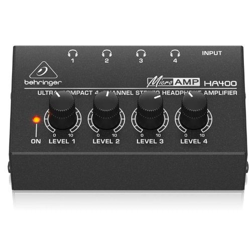 Amplificador de Fone Behringer Ha400 Powerplay 4 Canais Para Estúdio 