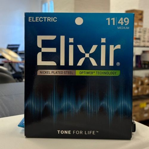 Encordoamento Elixir Guitarra 011 Optiweb Medium - 19102 