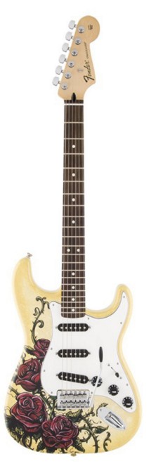 Guitarra Fender Strato Standard David Lozeau Rose Tattoo     