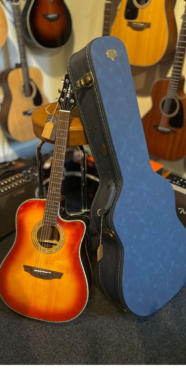 Violão Aço Elétrico Cutaway Strinberg Diamond Dd5sc Cherry Sunburst Folk Com Case 