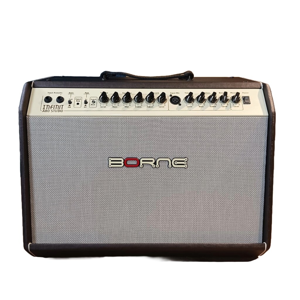 Amplificador Borne Infinit A80 Studio 80w Reverb Violão Marrom 