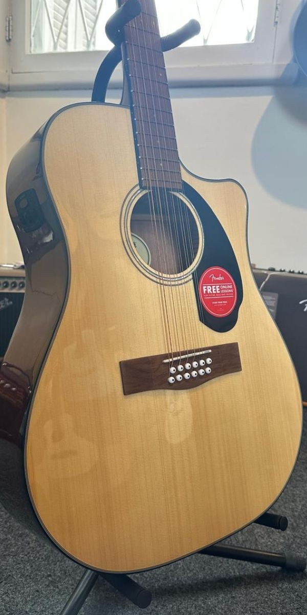 Violão Fender Cd-60sce 12 Cordas Eletroacústico Natural Com Fishman 