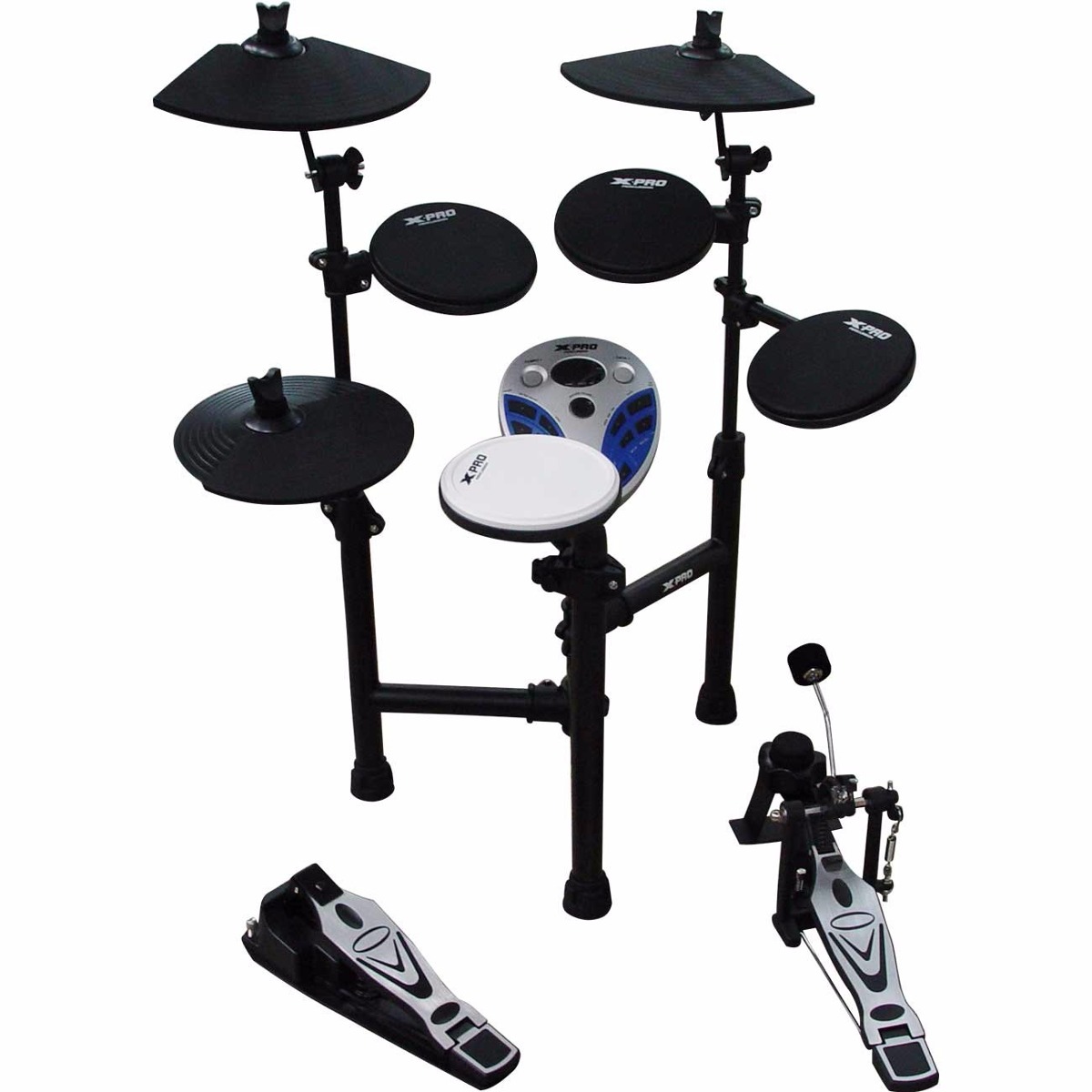 Bateria Eletrônica X-pro c. Ibañez Ed1 Pratos Com Função Choke e Pedal de Bumbo Incluso 