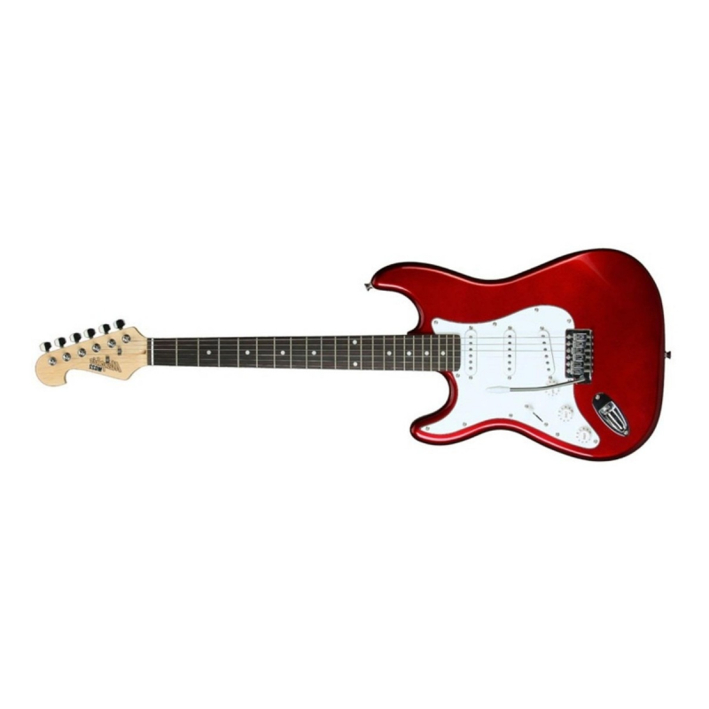 Guitarra Memphis Mg-32 Strato Canhota Vermelho Metalico 