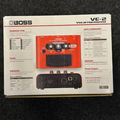 Pedal de Voz Boss Ve-2 Vocal Harmonist Com Harmonia, Reverb e Delay 