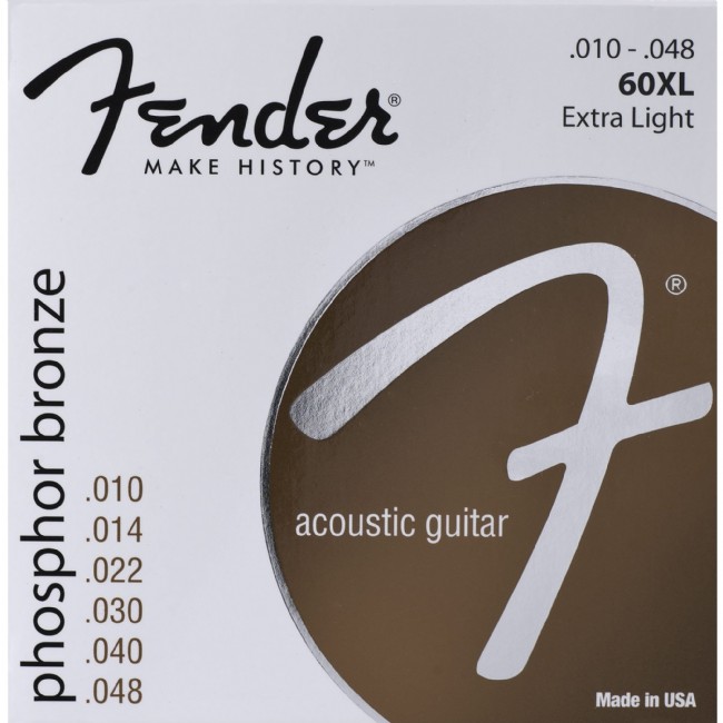 Encordoamento Fender Violão Aço 010 Phospor 60xl             